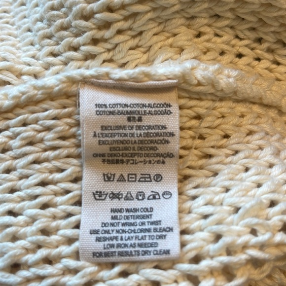 Free People Woodstock Cardi- Ivory Knit Boho Fringe Duster -size M - Picture 7 of 8